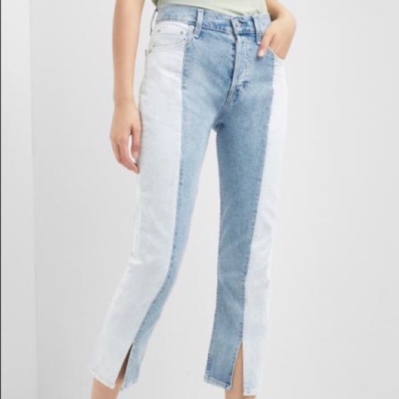 gap high rise straight crop